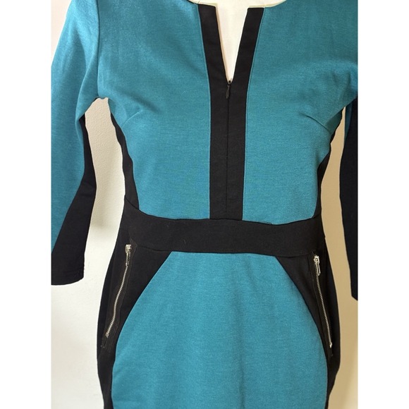 Homeyee Sz‎ 8, Women's Stretch Tunic Pencil Sheath Dress Blue, april warnecke - Picture 6 of 14